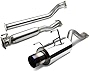 4 Inches Burnt Muffler Tip Catback Exhaust System Compatible with Acura RSX Type-S 02-06, Stainless Steel