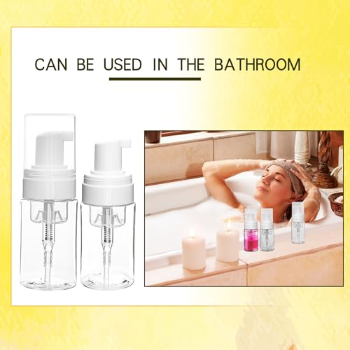 60 Pcs Foam Pump Bottle 1 oz/ 30 ml Empty Travel Size Plastic Soap Foaming Bottles Mini Clear Foaming Soap Dispenser Refillable Mousse Bottles for Lash Shampoo Portable Hand Sanitizer4