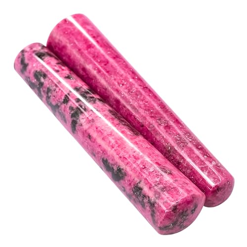 Image of Rhodonite Crystal Wand - Smooth Crystal Wand for Energy Healing, Chakra Balancing, Meditation and Home Decor - Crystals and Healing Stones for Gift