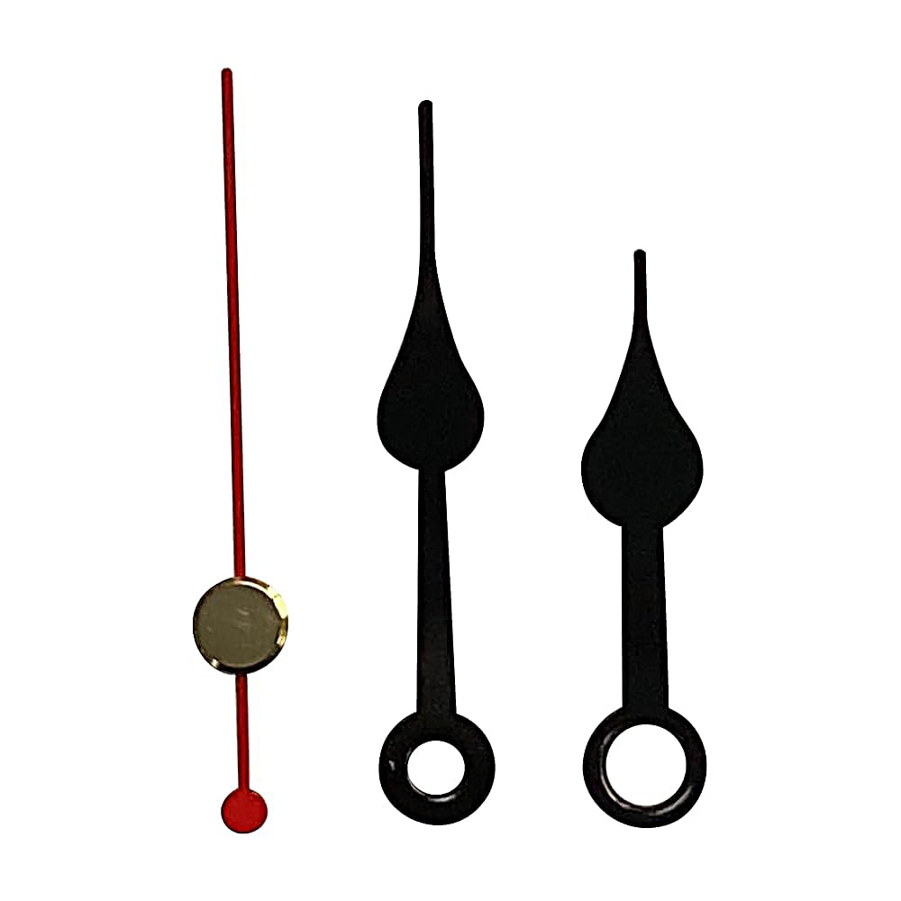 Replacement Black Metal Press Fit Clock Hands Compatible With Chinese Quartz Mechanism DIY Repair 48mm