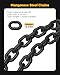 Heavy Duty Lifting Chains with Adjustable Hooks, 5/16 Inch x 10 Ft, Maximum Load 7000lbs, Dual Leg Chain Slings for Industrial Engine Hoist