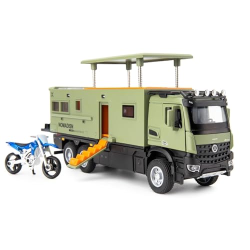 Image of 1:24 M Benz Camper RV Motorhome Alloy Diecast Pullback Metal Car Toy with Sound Light & Opening Doors - Best Gift Toy for Kids【Colors as Per Stock】