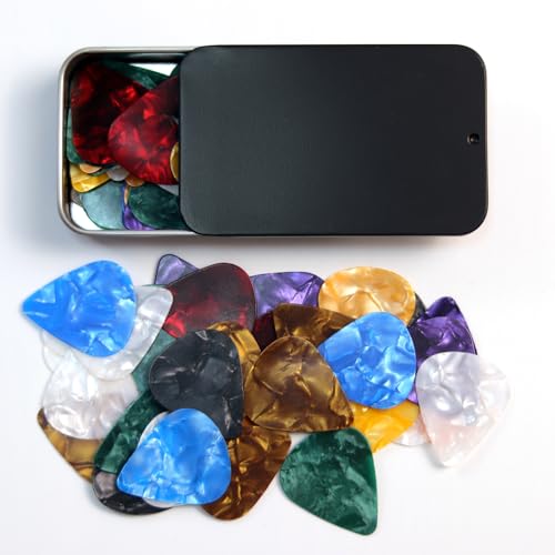 Thin Guitar Picks 48 Pcs Fishkonw Guitar Picks for Acoustic Guitar Thin Guitar Pics for Bass Guitar