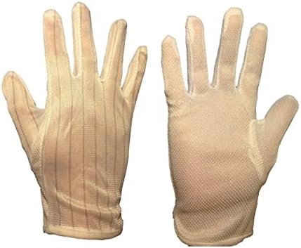 ELCOM (UK) LTD Anti Static ESD Safe Gloves (With Coating For Grip), can use for handling sensitive components - Medium