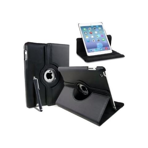 MOFRED® Black New Apple iPad Air 2 (Launched Oct. 2014) Rotating Case-MOFRED®-360 Degree Rotating Standby Case for Apple iPad Air 2 with Built-in magnet for Sleep & Awake Feature + iPad Air 2 Screen Protector Film + Stylus Pen (available in multiple colors) Cover