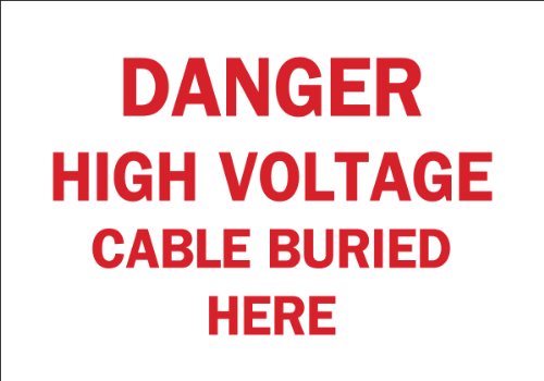 Panneau danger électrique Brady 17,8x25,4 cm avec message câble haute tension
