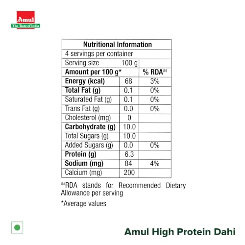 Image of Amul High Protein Dahi, 400 gm