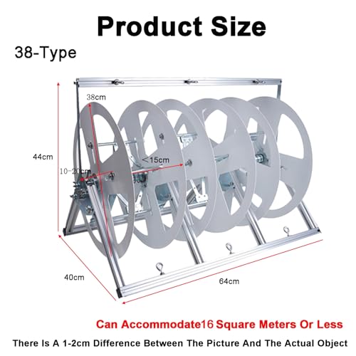 Distribuidor de bobinas giratorio con triple disco y estructura plegable 3