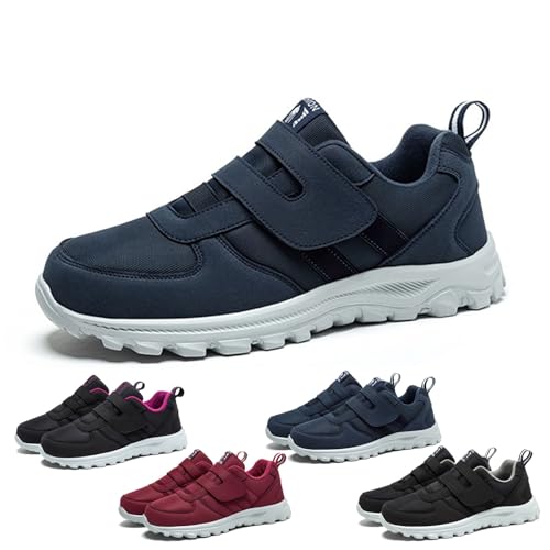 Hombres Zapatos Para DiabéTicos Zapatillas Ortopedicas Hombre Zapatillas Pie Diabetico Hombre Verano Zapatillas OrtopéDicas Para Hombre Mocasines Sin Cordones Para Hombre Deporte Para Senderismo(Blue,
