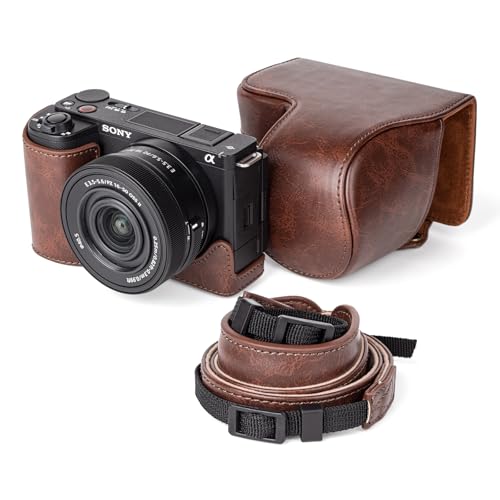 Funda protectora de cuero PU para cámara Sony ZV-E10 II