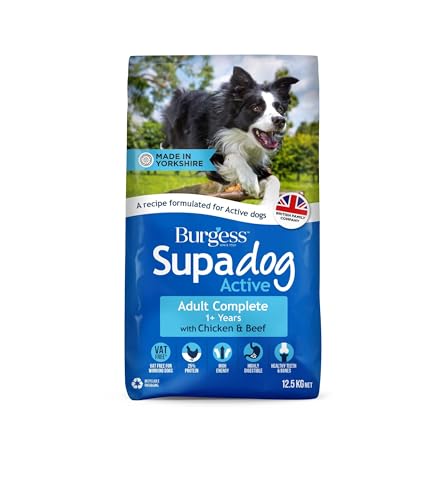 Burgess Supadog Active Chicken and Beef dry dog food for working dogs 12.5 kg