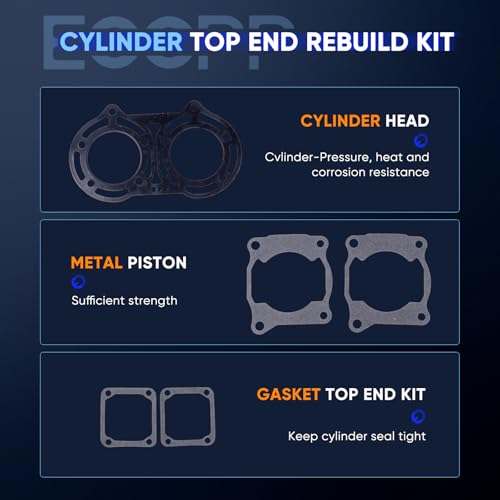 Image of ECCPP Cylinder Head Base Valve Seat Gasket Kit Fit 1987-2006 for Yamaha Banshee 350 Compatible fit for Gaskets | Gaskets Top End Rebuild Kit 810-K-GSK-0031, 3GG-11351-02-00