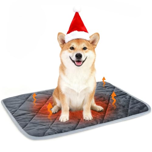Nobleza Manta Autocalentable para Perros y Gatos, Almohadilla Térmica Lavable, Esterilla Cálida Antideslizante y Plegable para Mascotas, Self Heating Pad, L(70x48cm)