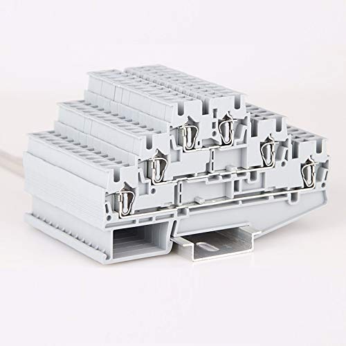 Bornes, Bornier Type de rail 2.5MM place Pull-arrière Type Linéaire Type de trois couches Terminal ignifuge pour un sertissage précis