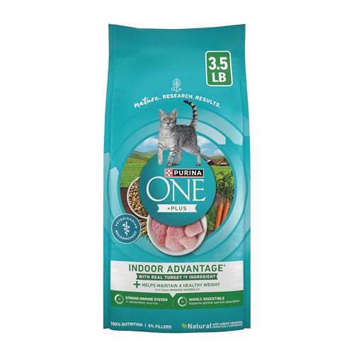 Purina ONE Natural, Low Fat, Weight Control, Indoor Dry Cat Food, +Plus Indoor Advantage - 3.5 lb....