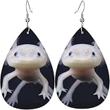 Axolotls Dangle Earring Leather Drop Earrings Jewelry for Women Girl