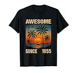 Photo Gallery awesome since 1955 70° compleanno fenicottero tropicale palma maglietta Photo Gallery awesome since 1955 70° compleanno fenicottero tropicale palma maglietta
