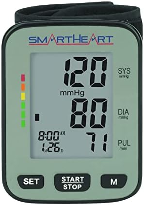 Veridian Healthcare SmartHeart Talking Blood Pressure Wrist Monitor, Gray