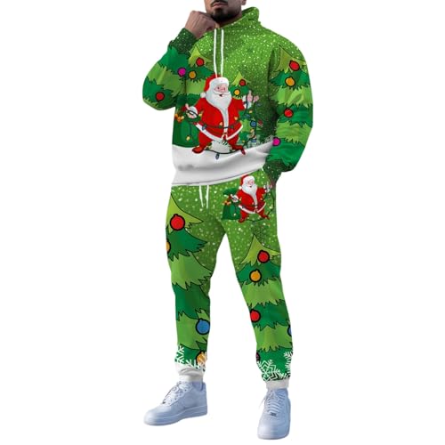 Ensemble homme deux pièces sweat et pantalon vert M pour un confort optimal