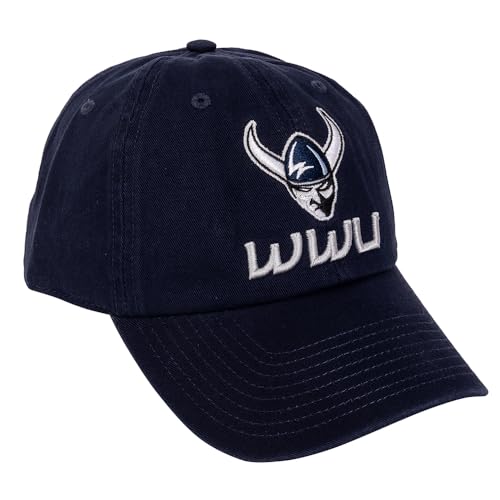 Gorra bordada con visera azul ajustable estilo western miniatura 1