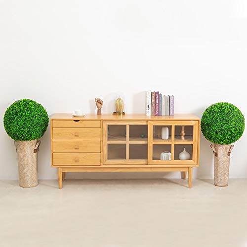 THE BLOOM TIMES Boxwood Ball, 2 Pack 19.7 Inch Artificial Topiary Plants, Faux Ball for Wedding, Party, Home, Front Patio, Planter, Yard, Indoor or Outdoor Decoration - Thumbnail 4