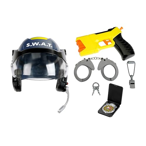 Theo Klein 8841 S.W.A.T. Casque avec écouteurs | Casque de Police Robuste avec Accessoires | Jeu de Rôle & Jouet de Motricité | Jouet pour Enfants à partir...