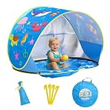 AZDYJL Baby Beach Tent with Pool, Pop Up Beach Tent UV Protection Sun Shelter for Infant Toddlers, Portable Shade Pool Tents Baby Beaches Essentials with Carry Bag for Outdoor, Travel, Camping