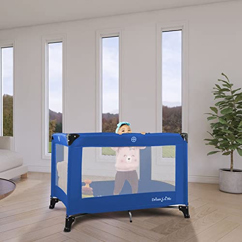 Dream On Me Nest Portable Play Yard With Carry Bag And Shoulder Strap, Royal Blue #TOP1