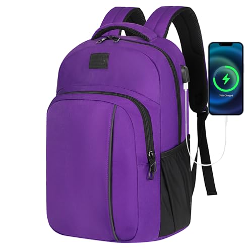 Carry On Travel Laptop Backpack, 17.3 Inch Backpack with USB Charging Port