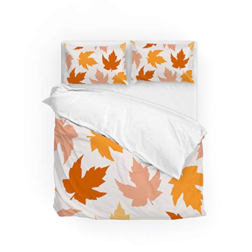 Housse de couette feuilles d'érable jaune pour une chambre d'amis accueillante en automne - 2