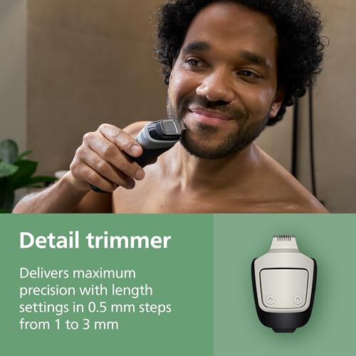 Image of Philips Norelco All-in-One 5000 19-in-1 Trimmer, Face, Hair & Body, Black | Beard Styler, Nose, Detail & Body Trimmer, Hair Clipper, Steel Blades, 17 lengths, 3-Hr Runtime, Showerproof, MG5965 /49