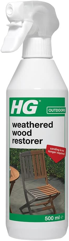 Weathered Wood Restorer, Simple No Sanding Pre-Treatment, Cleans Maintains & Renovates Wooden Garden Furniture, Prepares & Restores Natural Colour – 500ml Spray (292050106)