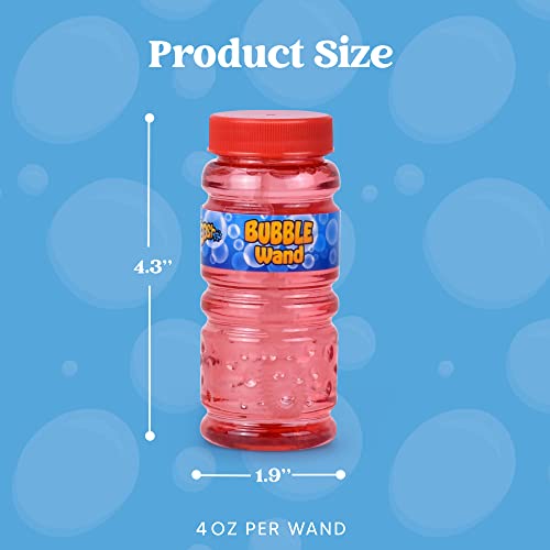 image for Sloosh 24 Pack Assorted Colors Bubble Solution Bottles with Wand (4 Oz