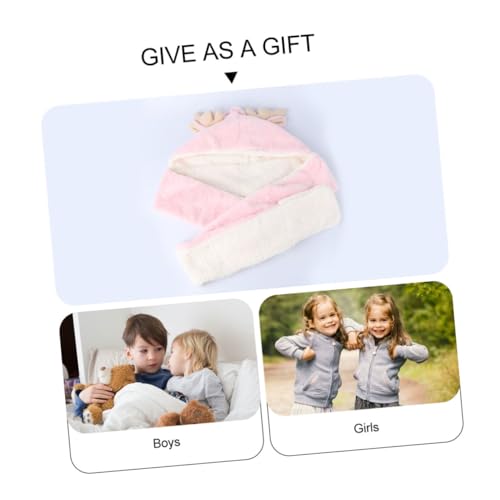 Deer Three Beanie Blanket Headbands Hats for Hooded Winter Headwear Newborn Wrap Bonnet Scarves for3