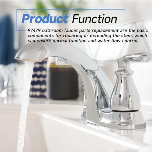 97479 Stem Extension Kit Repair Kit Replacement Parts for Moen Monticello Widespread Bathroom Sink Faucet Cartridge - Thumbnail 6