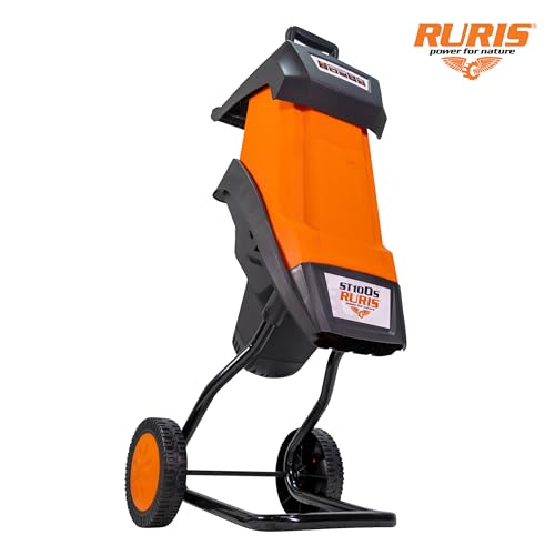 Broyeur de végétaux électrique 2400W RURIS ST100s contre branches