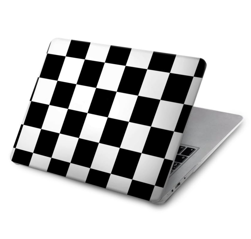 Coque MacBook Pro 14 damier noir et blanc pour modèles A2442 A2779 A2992