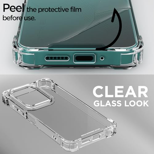 Image of Outlouders Back Cover for Infinix Note 50x 5G Clear Transparent PC + TPU Bumper Case with Raised Edges for Shockproof Protection(Transparent)