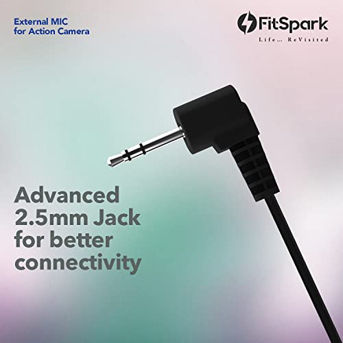 Image of FitSpark 2.5mm External MIC Exclusively for Eagle i9 Plus Action Camera with 2.5mm Connector | Convenient Clip | Long Cable