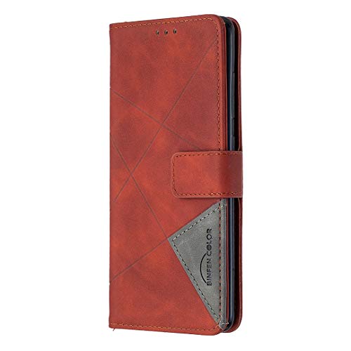 Preisvergleich Produktbild Tosim Galaxy A51 Hülle Klappbar Leder, Brieftasche Handyhülle Klapphülle mit Kartenhalter Stossfest Lederhülle für Samsung Galaxy A51 - TOBFE220151 Braun