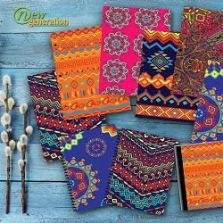 Miniatura 6 de NEW GENERATION Étnico - Paquete económico de carpetas de 2 bolsillos con varios diseños llamativos de moda, tamaño de carta laminada duradera,