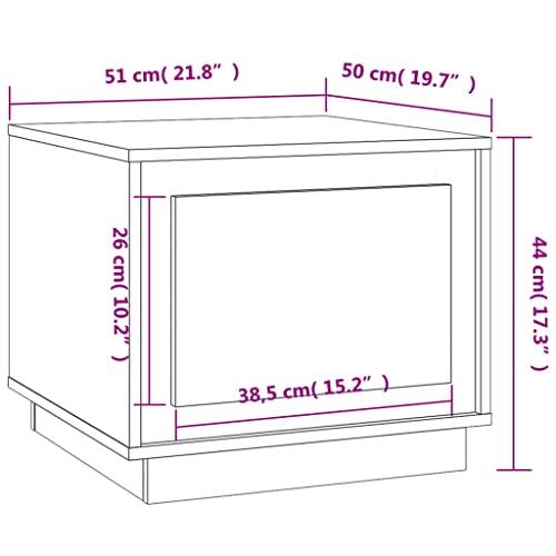 Table basse gris béton en bois avec porte et niche de rangement compacte