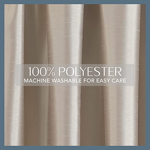 Elrene Home Fashions Colette Faux-Silk Blackout Window Curtain, 52 In X 95 In (1 Panel), Taupe #TOP4