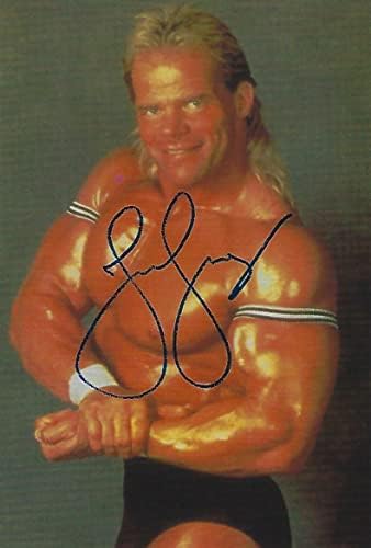 Lex Luger Signed 1998 Panini WCW/nWo Photocards Card #56 WWE NWA Photo Autograph – Autographed Wrestling Cards
