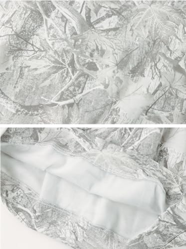 Anoumcy Oversized Camo Hoodie Womens Maple Leaf Print Hooded Sweatshirt Fleece Camouflage Hoodies For Women Trendy Grey M