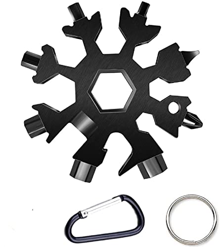 SunAurora Multiherramienta de Acero Inoxidable,Navidad Mini Portátiles Herramienta de Copo de Nieve, Herramientas de Camping Multifuncionales,Regalos Creativos para hombres Cover