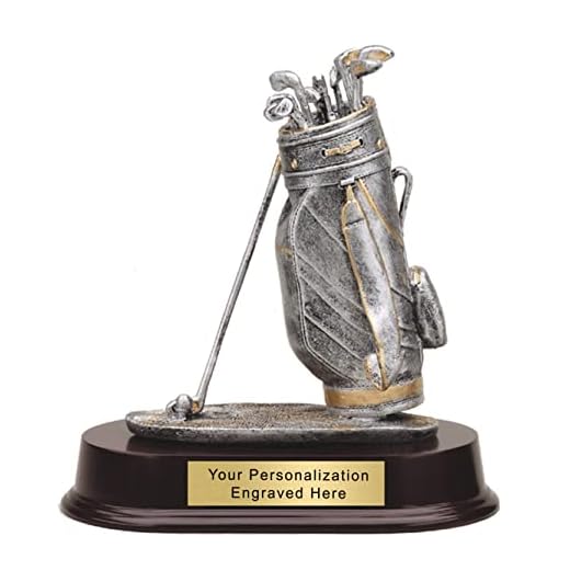 Custom Engraved Golf Bag Trophy
