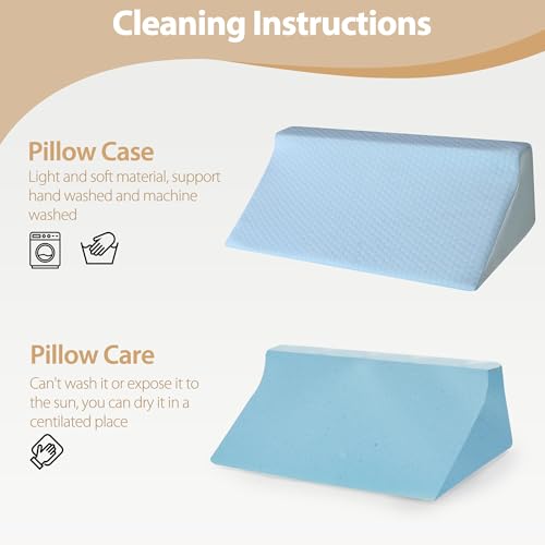 Almohada cuña de espuma post cirugía para alivio de tobillo y piernas 6