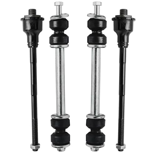 Image of Detroit Axle - Front End Kit for 1999-2006 Chevrolet Silverado 1500 GMC Sierra 1500 Suburban Yukon Tahoe Cadillac Escalade 4 Lower Upper Control Arms with Ball Joint 2 Sway Bars 4 Outer Inner Tie Rods