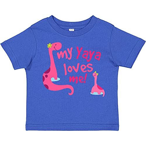 inktastic My Yaya Loves Me Granddaughter Dinosaur Toddler T-Shirt